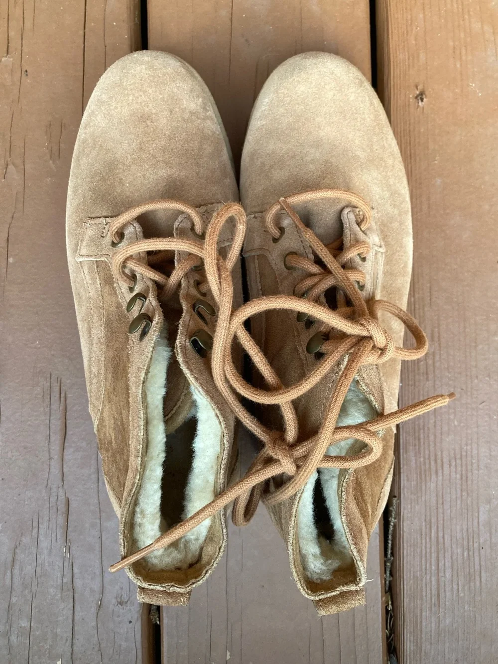 UGG Suede Lace-Up Boots